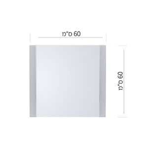 מראה 2 פסים 60 לבן מבריק